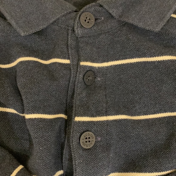Men’s Lacoste Blue & White Stripe Long Sleeve Size Large - Picture 5 of 9